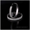 60mm 70mm prata argola grande argola cobre qualidade de cristal áustria aros de metal com strass